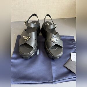 Prada Monolith leather sandal